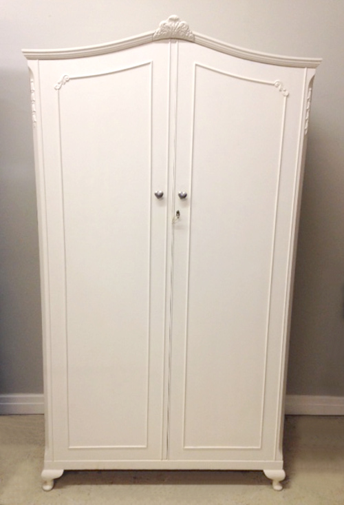 vintage painted double wardrobe